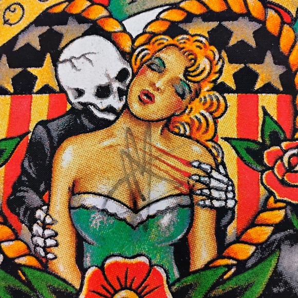 Furstenfeld Blue October You Make My Heart Go Bang Drawstring Bag Tattoo Art - Picture 3 of 8